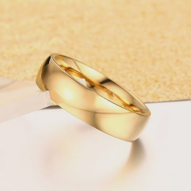 Gouden RVS Trouwring & Verlovingsring - Unisex - Maten 4-15