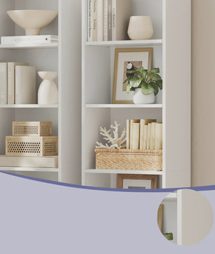 Stijlvolle Open 6-Laags Boekenkast - 40x24x178.5 cm