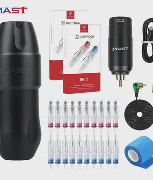 Mast Tattoo Tour Pro Draadloze Tattoomachine Pen Kit met Coreless Motor & 3.5mm Slag