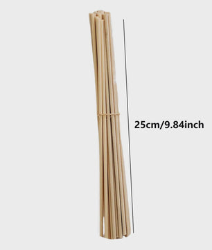 100 Stuks Rietstokjes voor Diffusers - 3mm x 20cm - Zwart, Wit & Naturel