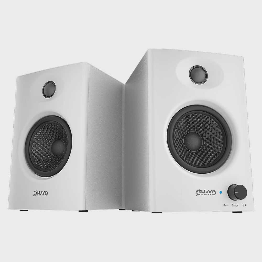 OHAYO C6 Actieve Boekenplank Speakers: 60W, Bluetooth 5.3, Glasvezel Unit, Multi-Input (USB/RCA/AUX) voor PC Gaming