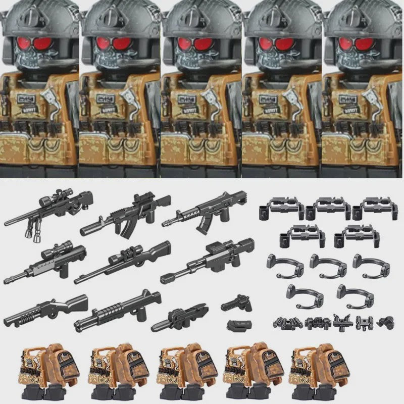Bouwstenen Militaire Special Forces Commando Figuren met Wapens