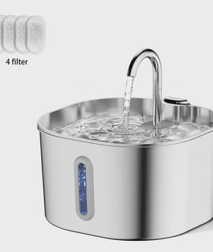 Automatische RVS Katten Drinkfontein 2.2L - Stille Waterdispenser voor Hond & Kat
