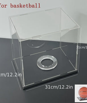 Acryl Display Box met Bodemplaat - Stofvrij Presenteren van Sportballen