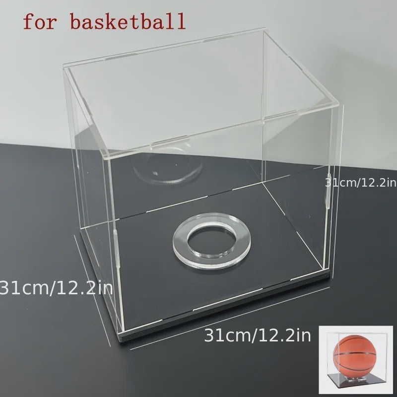 Acryl Display Box met Bodemplaat - Stofvrij Presenteren van Sportballen