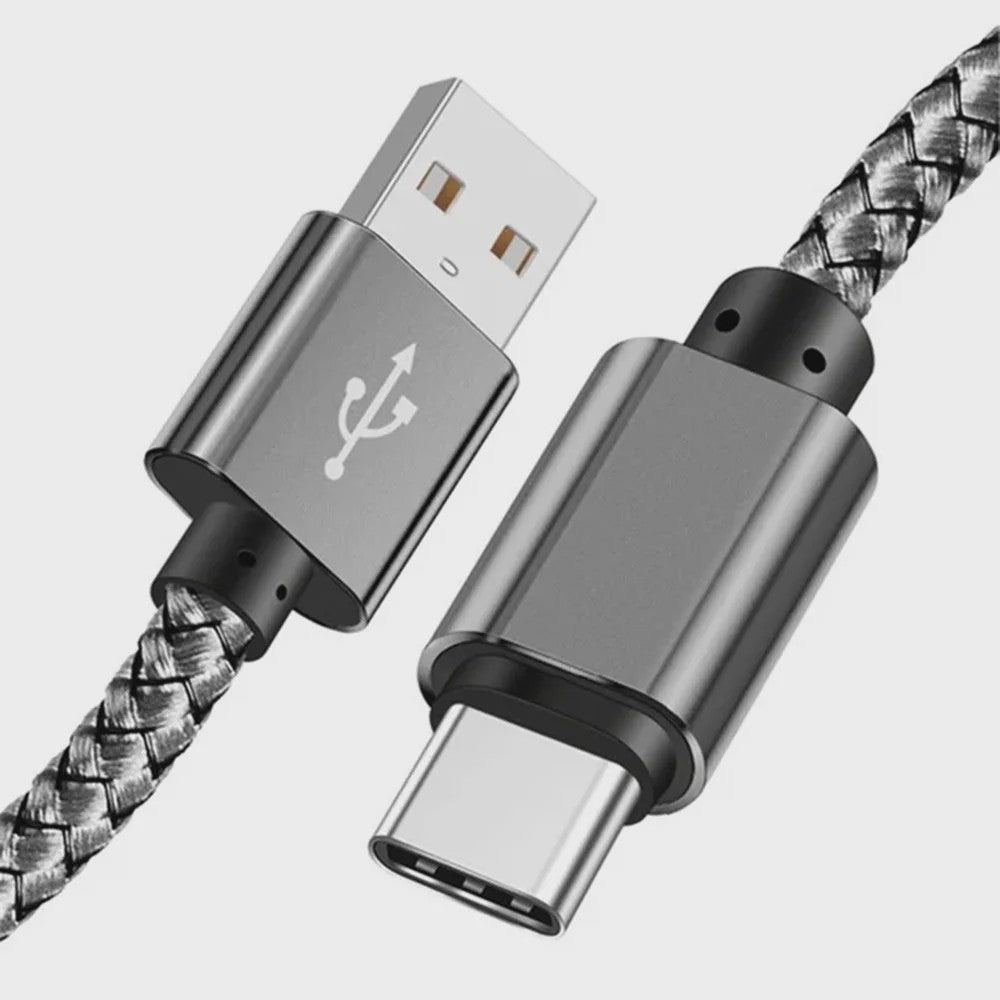Nylon USB-C Laadkabel - Snel Opladen & Data Transfer voor Huawei, Samsung & Android (1/2/3M)