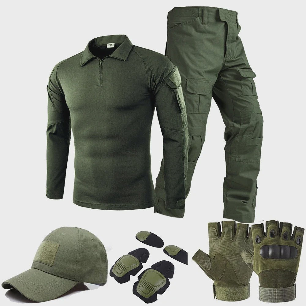 Groen Tactisch Uniform Set: Outdoor Kleding voor Training, Jacht en Paintball