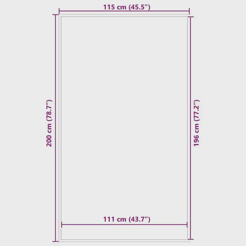 Antraciet Vloermat 115x200 cm - Duurzaam en Stijlvol voor Binnen en Buiten