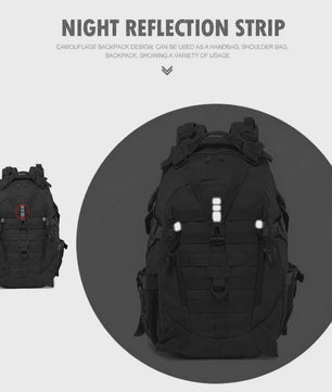 Tactische Rugzak 35L - Molle Systeem, Reflecterende Strips, Outdoor & Hiking