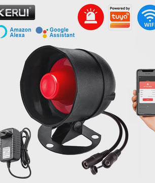 KERUI WIFI Alarmsysteem met Sirene: Slimme Beveiliging voor Thuis, Compatibel met Tuya & Alexa