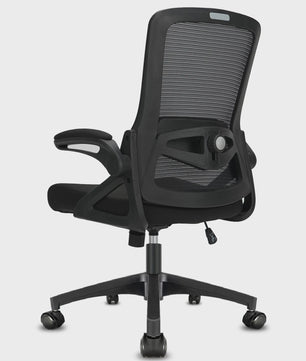 Ergonomische bureaustoel met 90° opklapbare armleuningen en lendensteun