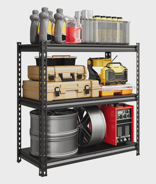 Robuust Stalen Stellingkast 3 of 5 etages - Verstelbaar voor Garage, Keuken, Werkplaats