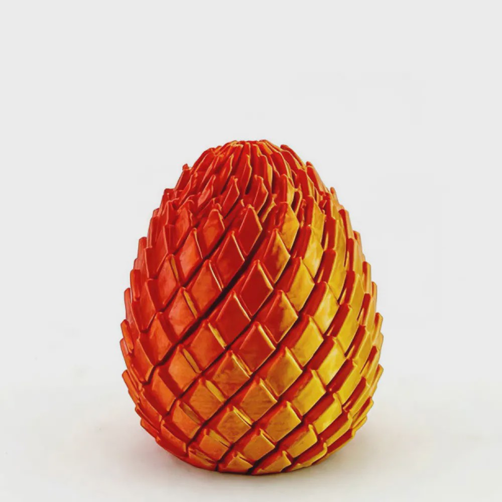 3D Geprint Draken Ei - Flexibel Stressverlichtend Speelgoed & Bureau Decoratie