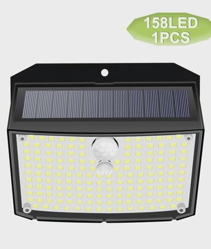 Solar Wandlamp met 158 LED's, Bewegingssensor & 3 standen - Waterdicht