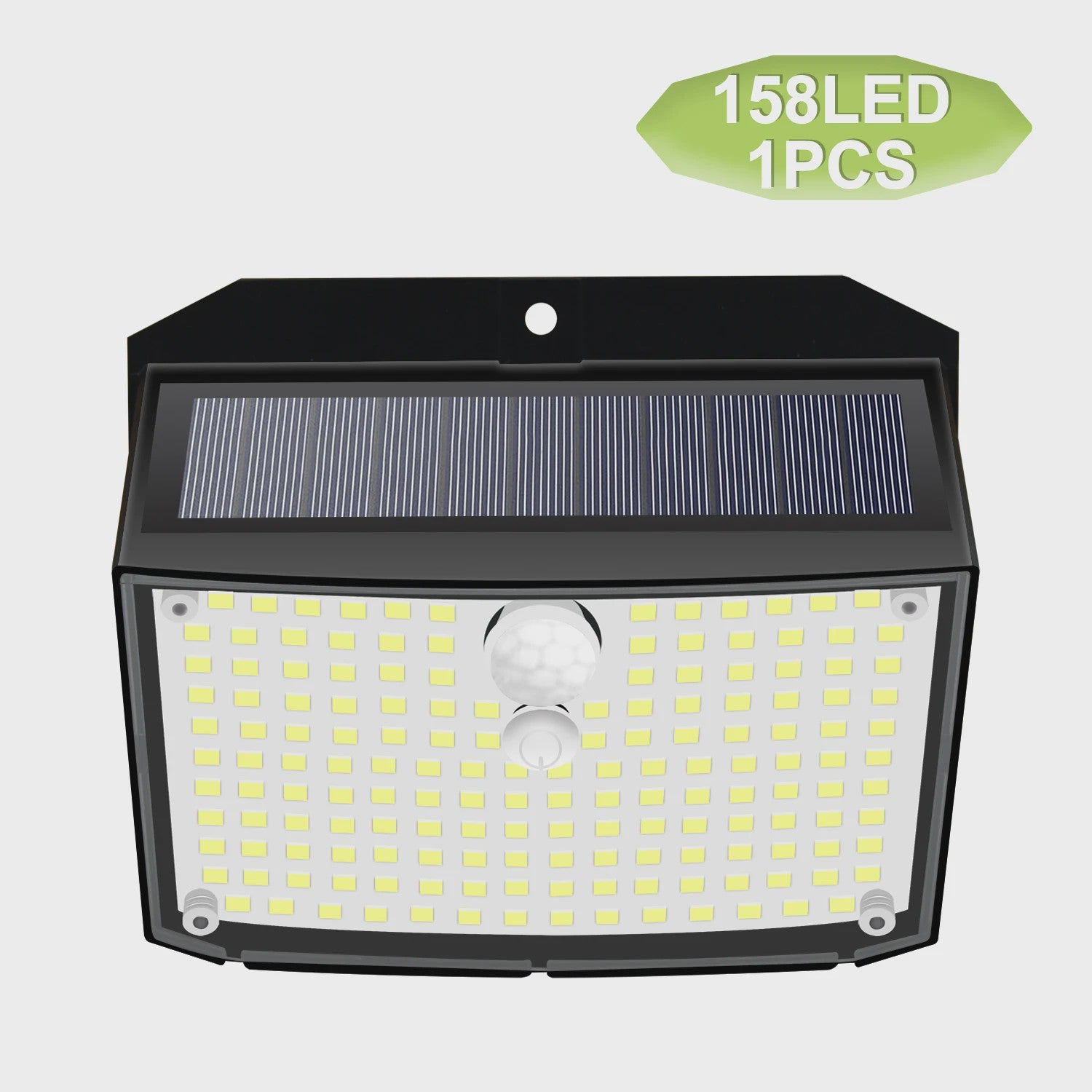 Solar Wandlamp met 158 LED's, Bewegingssensor & 3 standen - Waterdicht