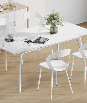 Set van 4 Moderne Eetkamerstoelen - PP Zitting & Metalen Poten - Ergonomisch Design