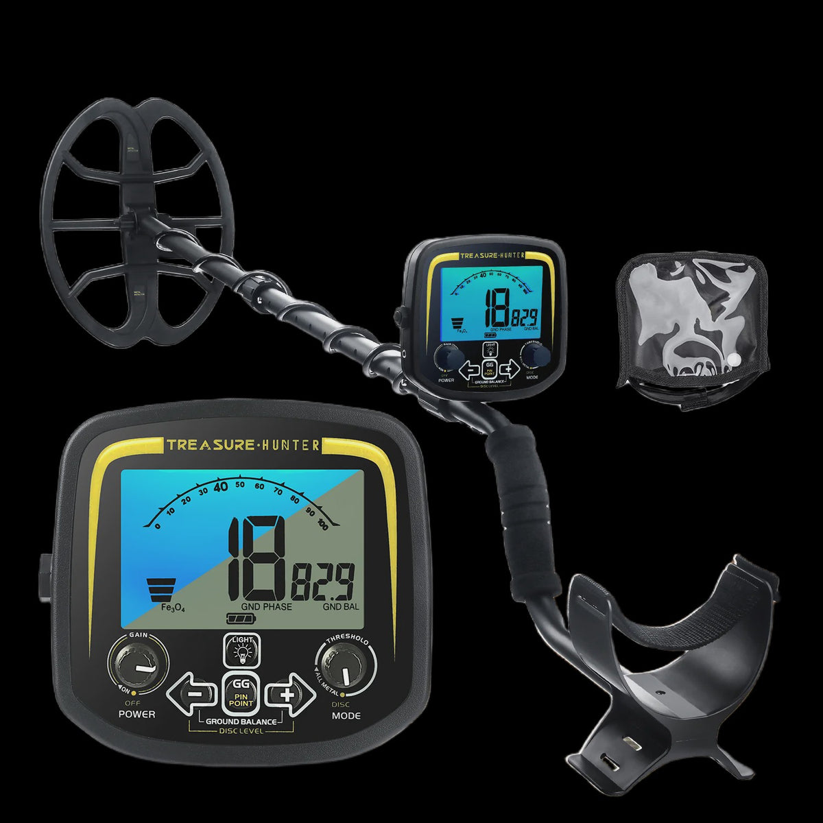 Treasure Hunter GX850 Professionele Metaaldetector - 11" Waterdichte Spoel, Goudzoeker