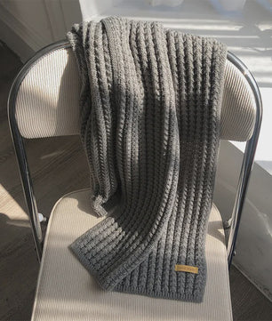Dikke Gebreide Sjaal Dames Heren - Zachte Cable Knit Wrap voor Winterse Warmte