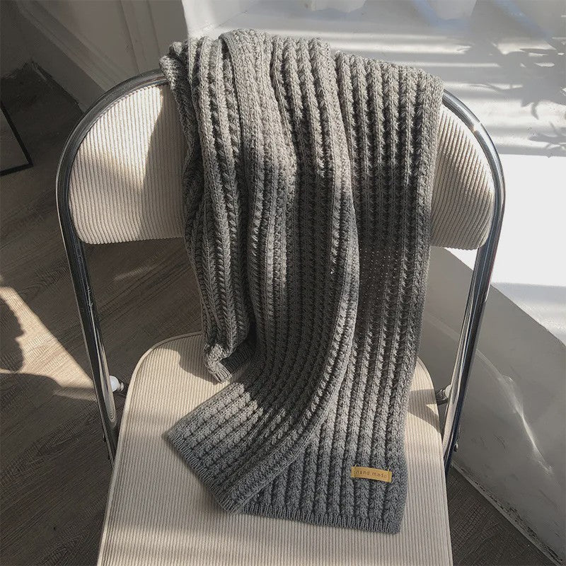 Dikke Gebreide Sjaal Dames Heren - Zachte Cable Knit Wrap voor Winterse Warmte