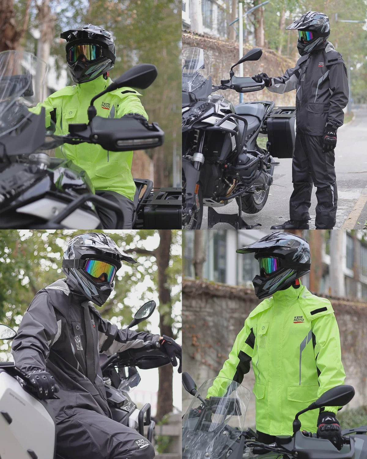 Waterdichte Motor Regenpak Set - Winddicht, Ademend & Reflecterend