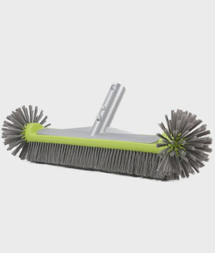 Zware Aluminium Zwembadborstel - 17.5 Inch met Nylon Borstelharen voor Grondige Reiniging van Wanden, Trappen en Hoeken