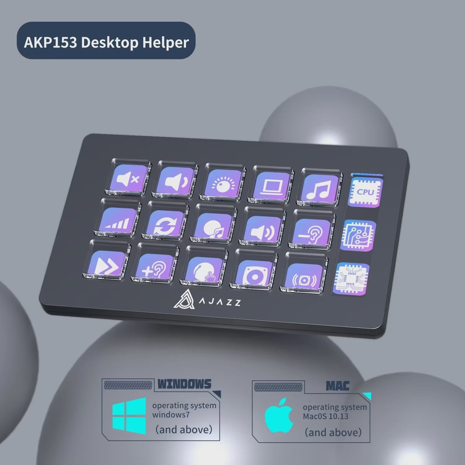 AJAZZ AKP03 Macro Programmeerbaar Toetsenbord met Draaiknoppen