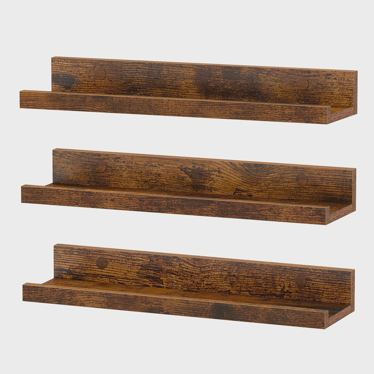 Set van 3 Wandplanken 38cm - Zwevend & Sfeervol Houtdesign
