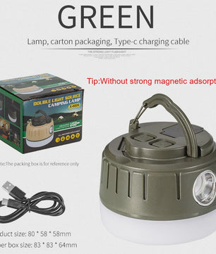 Draagbare LED Camping Lantaarn met Haak & Magneet - Noodverlichting & Powerbank