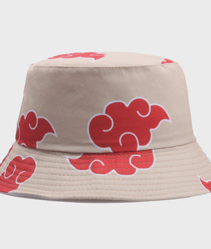 Unieke Bucket Hat met Japanse Wolk Print - Zonbescherming en Stijl