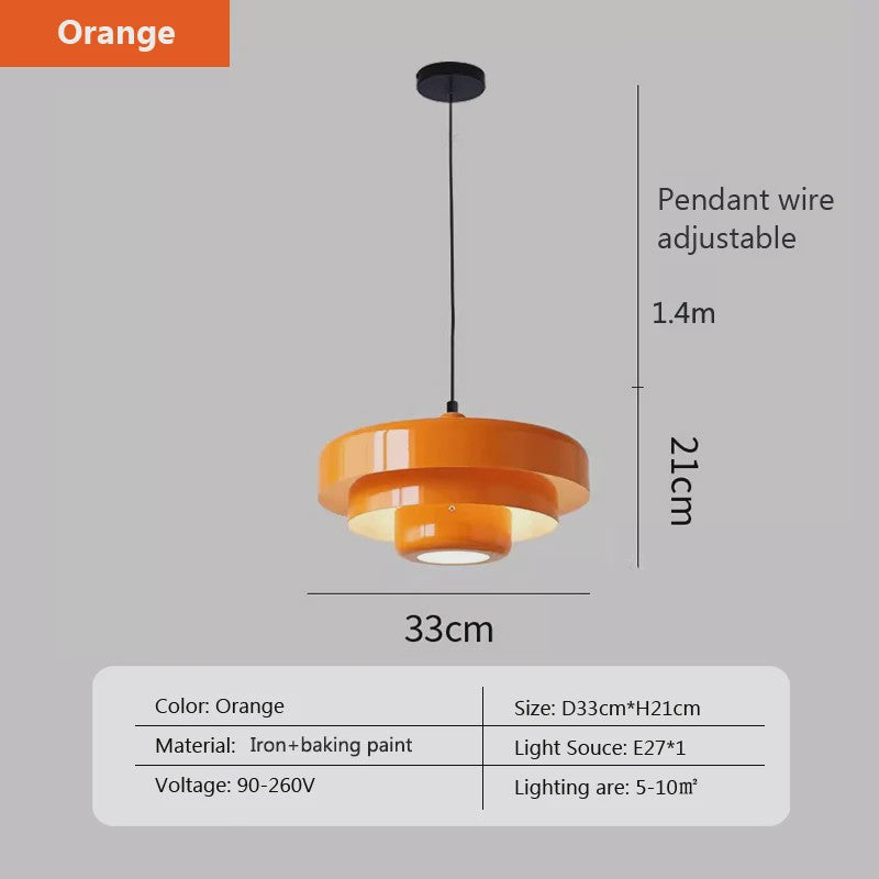 Retro Oranje Plafondlamp - Stijlvolle Hanglamp voor Eetkamer, Restaurant & Bar