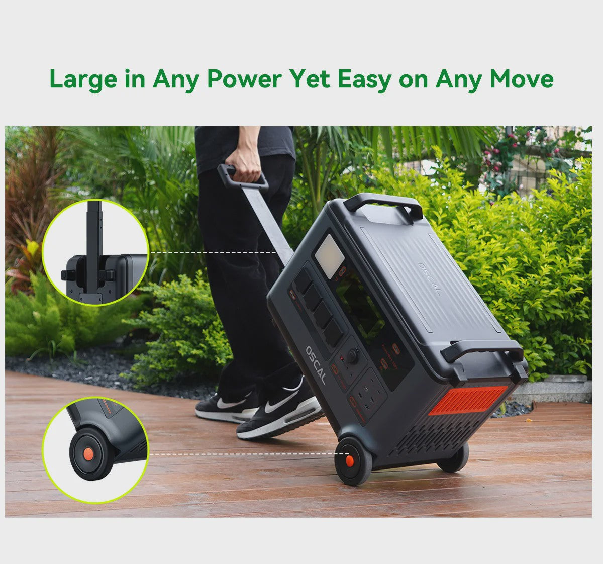 OSCAL PowerMax 6000 Robuust Power Station: 3600Wh, 6000W, App-gestuurd