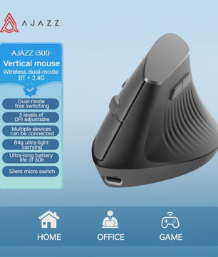 Ergonomische Verticale Draadloze Muis - Oplaadbaar, Bluetooth & 2.4G