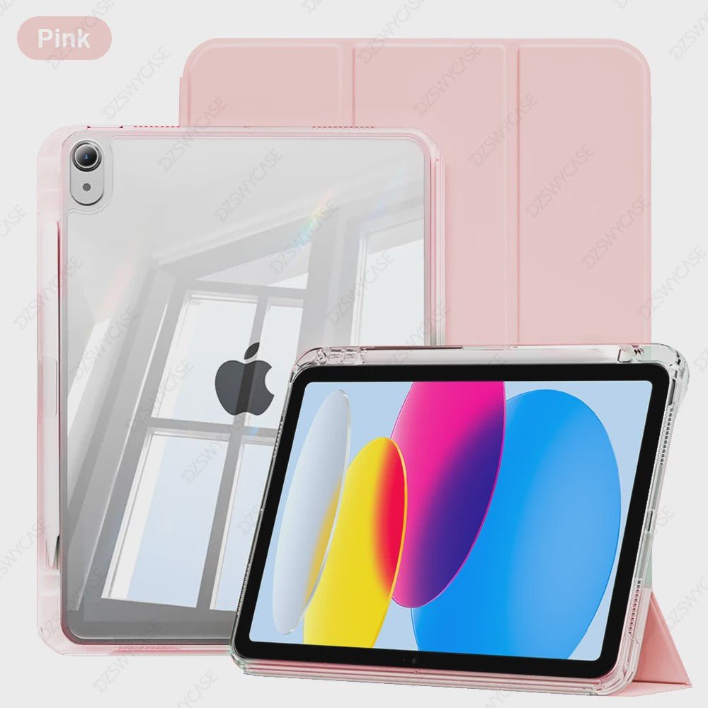 Transparante iPad Hoes met Potloodhouder & Stand - Geschikt voor iPad Air, Pro, Mini, 10.2, 9.7 inch
