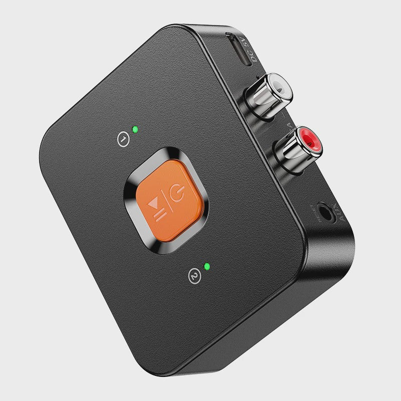 Bluetooth 6.0 Audio Ontvanger met Microfoon - Draadloze AUX & RCA Adapter voor Auto, Speaker & Versterker