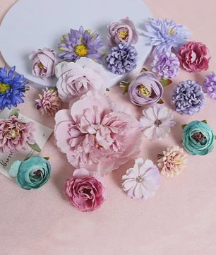 Mix van Zijden Kunstbloemen: Rozen & Meer voor Bruiloft, Huisdecoratie & DIY Knutselen