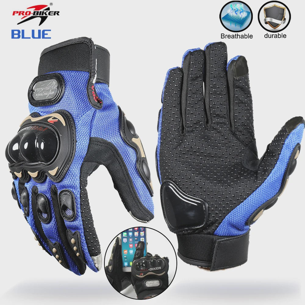Pro-Biker Motorhandschoenen: Volledige Vinger, Anti-slip & Ademend voor Race & Fietsen