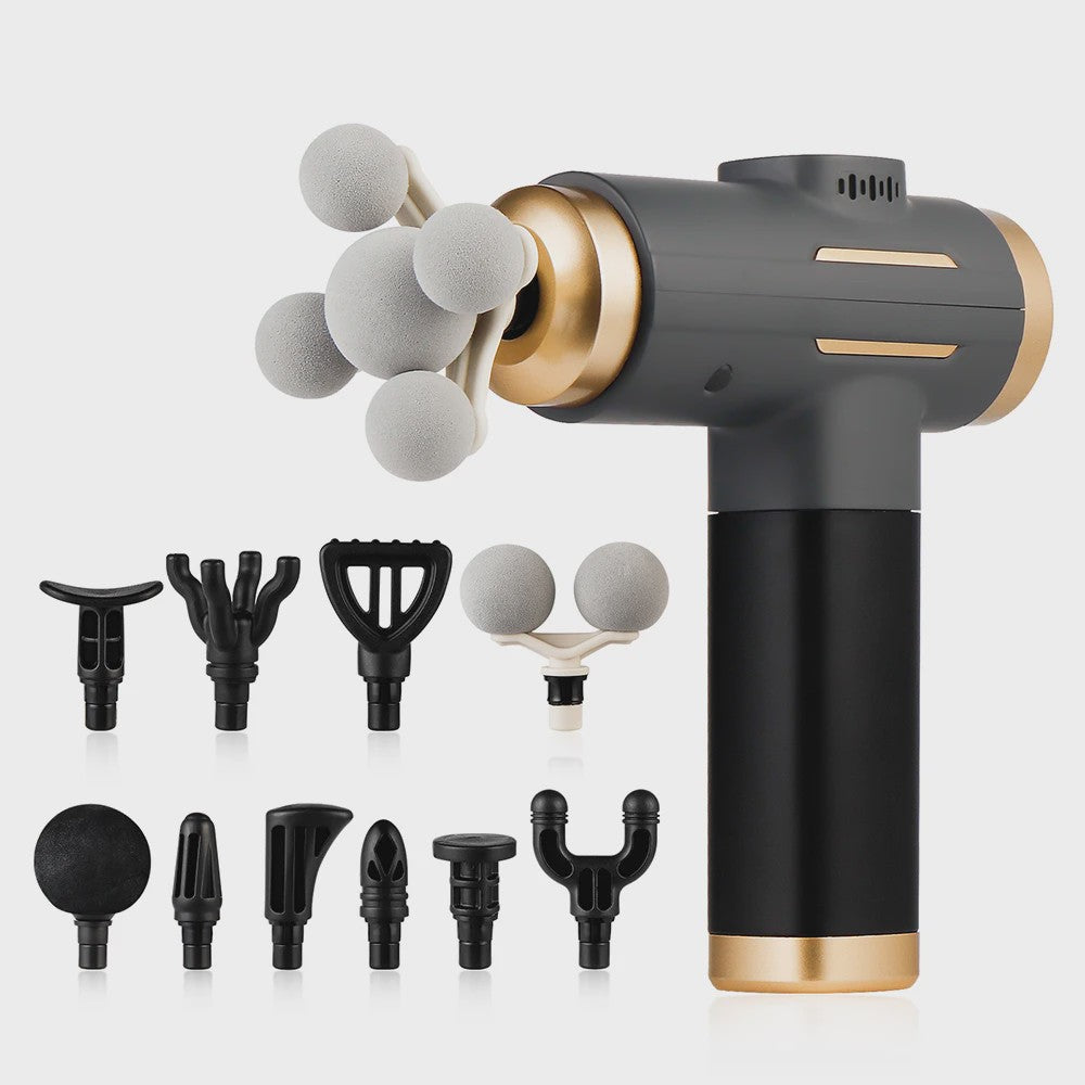 Krachtige 11-in-1 Elektrische Massage Gun met 99 Intensiteitsniveaus voor Diepe Spierontspanning