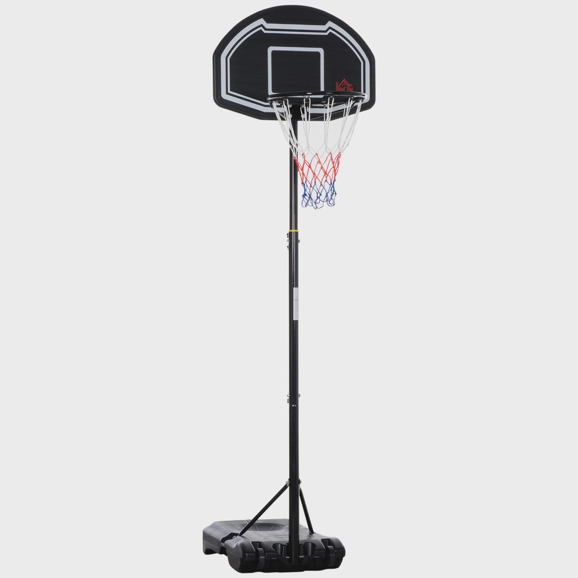 Verstelbare Basketbalpaal voor Buiten - 160-210 cm Hoog - Zwart