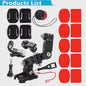 Motorhelm Mount Kit voor GoPro, SJCAM, AKASO, Insta360 - Kin, Zijkant, Top