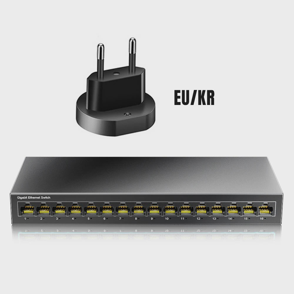 Gigabit Netwerk Switch 16 Poorten 1000Mbps - High Performance Smart Ethernet Hub