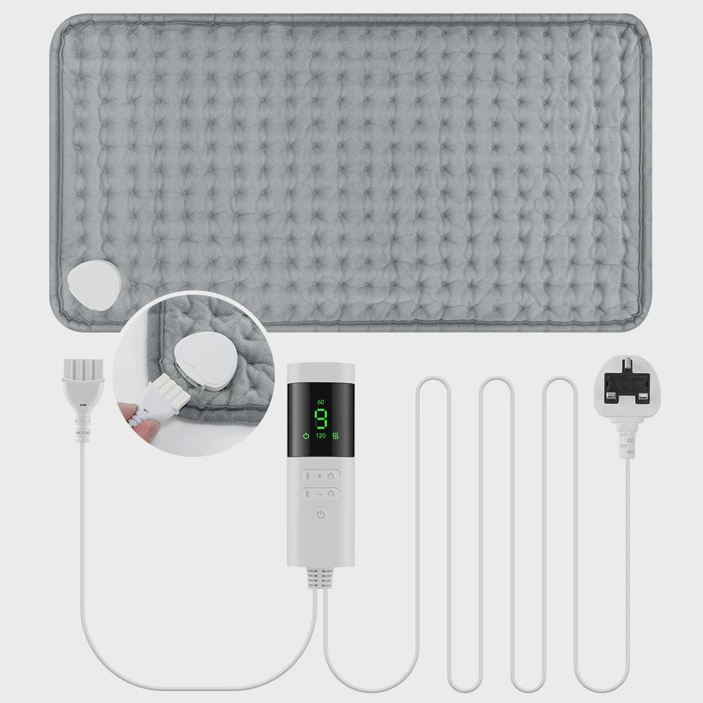 Elektrische Verwarmingsdeken 30x60cm - Verstelbare Warmte & Timer voor Rug, Nek, Schouder - Wasbaar & Comfortabel