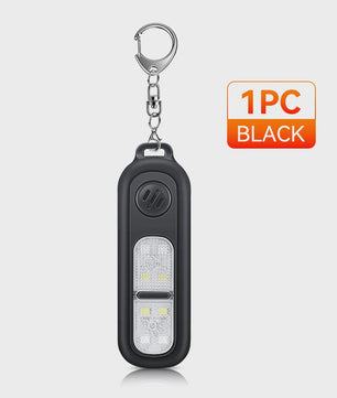 Persoonlijk Veiligheidsalarm met Sleutelhanger, 130dB, USB Oplaadbaar, LED Licht voor Noodgevallen & Nachtsport