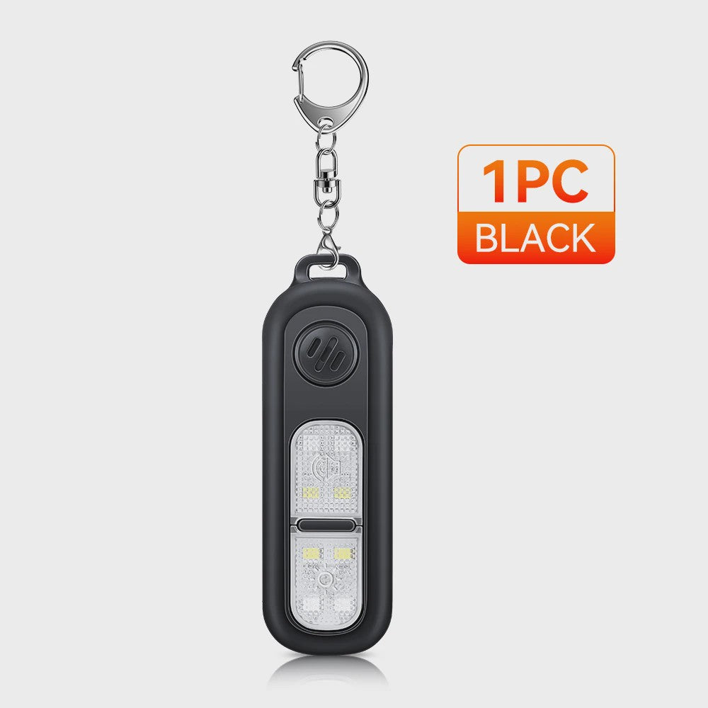 Persoonlijk Veiligheidsalarm met Sleutelhanger, 130dB, USB Oplaadbaar, LED Licht voor Noodgevallen & Nachtsport