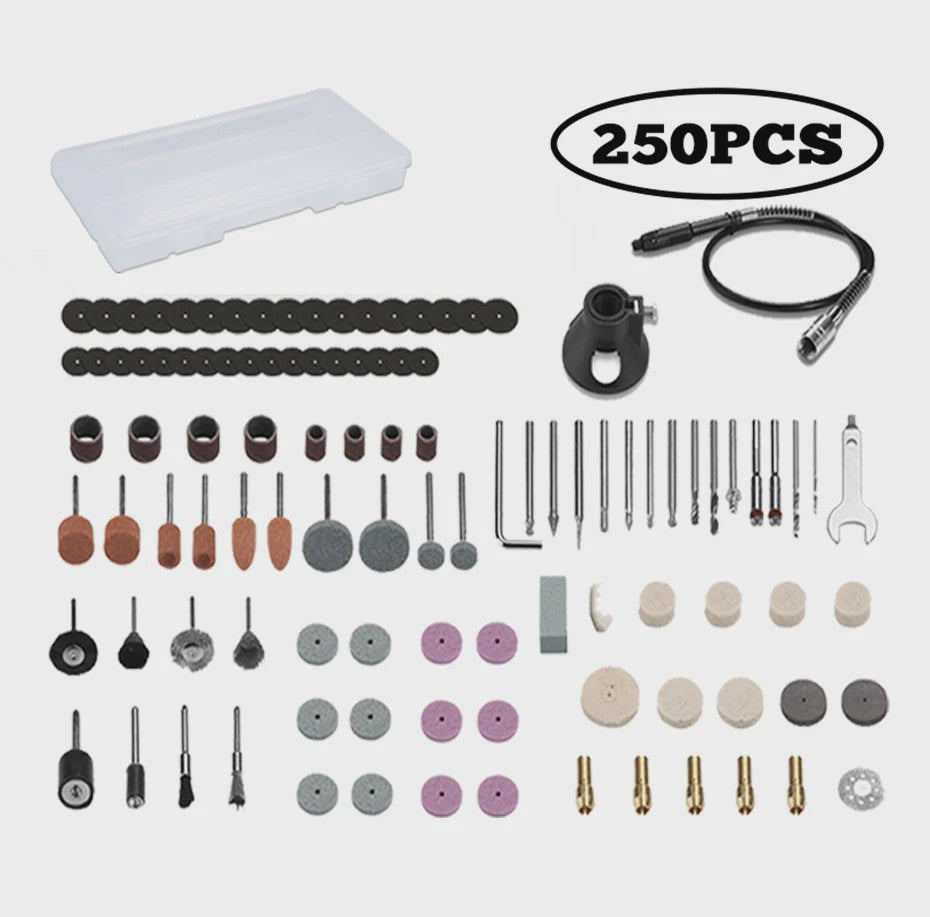 DEKO Accessoireset voor Roterende Gereedschappen: Schuren, Slijpen, Polijsten & Snijden