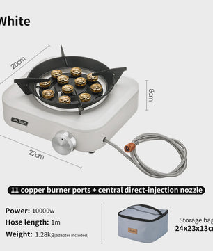 Krachtige 10000W Split-Type Campingbrander - Draagbaar & Winddicht voor Buiten BBQ