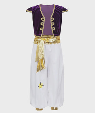 Jongens Arabische Prins Kostuum - Perzisch/Arabisch Rollenspel Outfit met Harembroek en Vest
