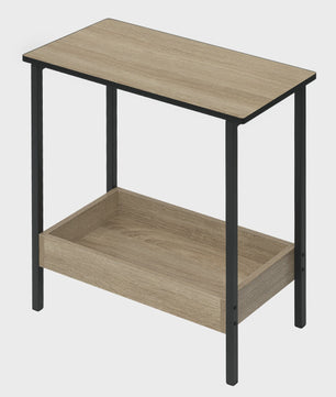 Stijlvolle Bijzettafel met 2 Niveaus en Opbergruimte - Perfect voor Woonkamer of Slaapkamer