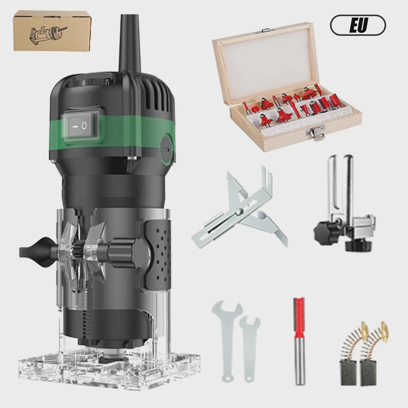 Krachtige 1380W Elektrische Hout Router & Trimmer voor Frezen, Graveren en Frezen