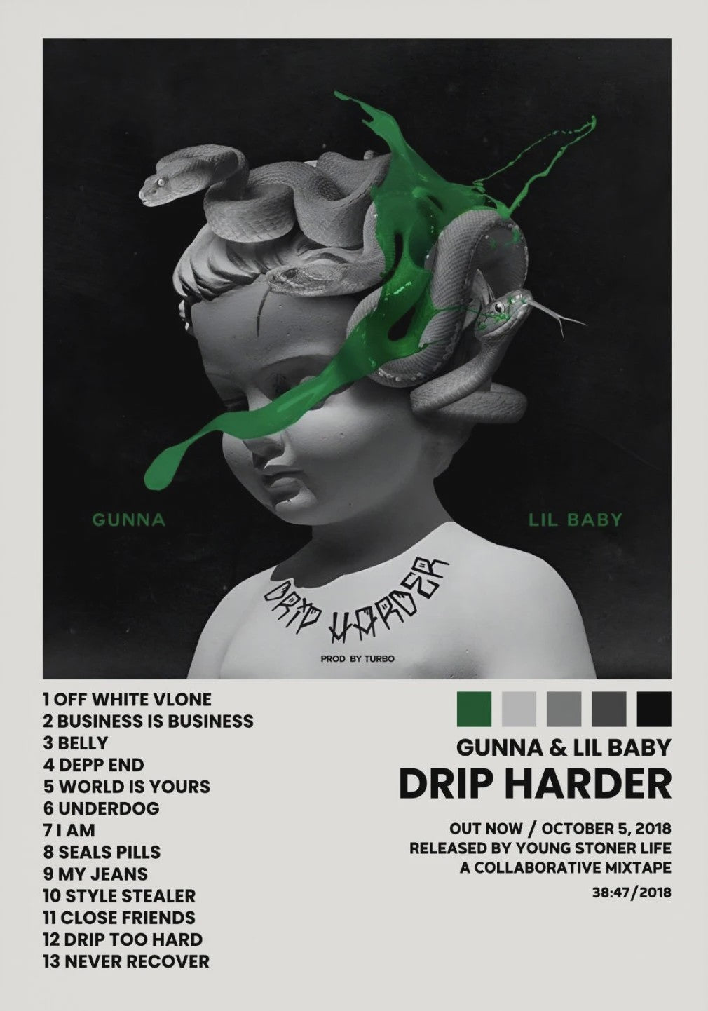 Canvas Poster: Drake & Eminem Album Covers - Hip Hop Wall Art