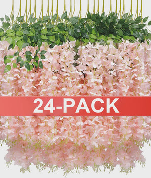 24x Kunst Wisteria Bloemen Slirang - Hangende Garland voor Bruiloft & Decoratie
